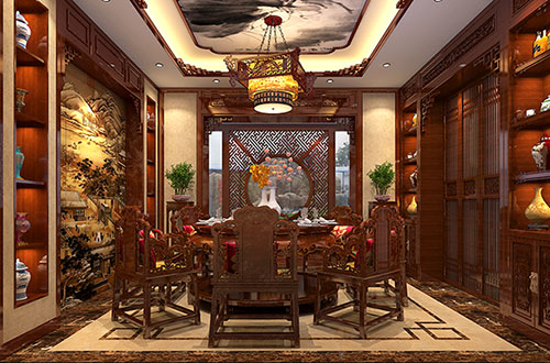 榆林温馨雅致的古典中式家庭装修设计效果图