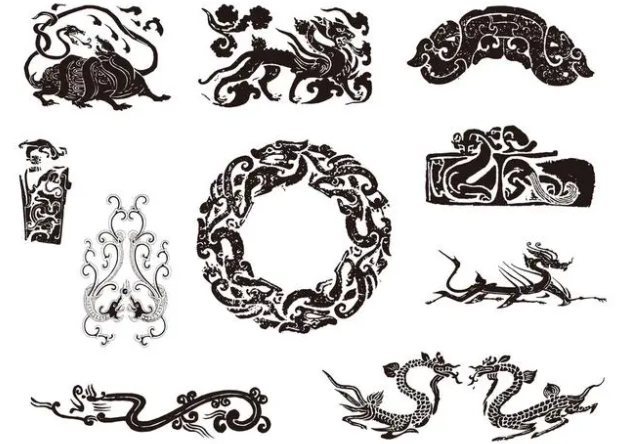 榆林龙纹和凤纹的中式图案